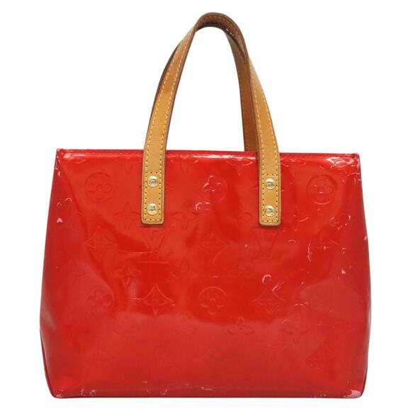 LOUIS VUITTON Monogram Vernis Reade PM Hand Bag Red Rouge M91088 - Picture 3 of 13